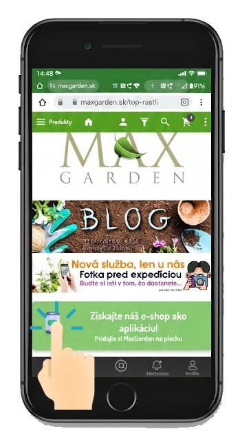 Získajte náš e-shop ako aplikáciu! Pridajte si MaxGarden na plochu!