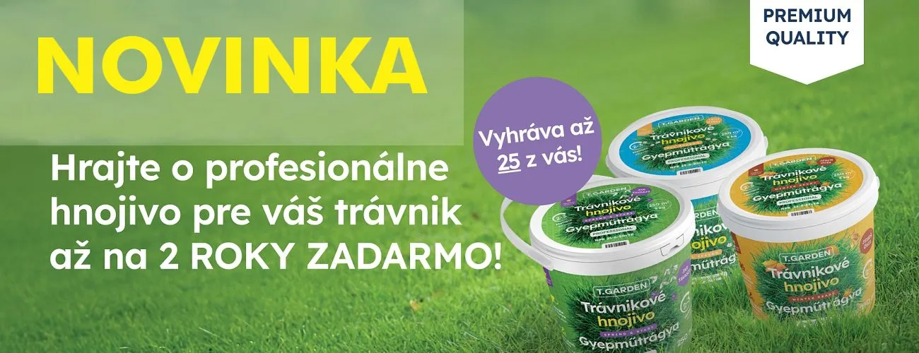 Trávnikové hnojivá t.garden - novinka na trhu
