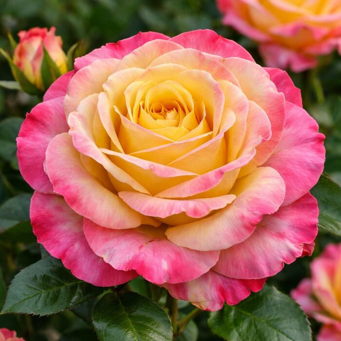 Ruža na kmienku ´Orient Express´ – Žlto-ružová exotika