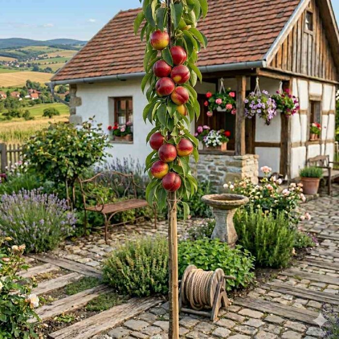 Stĺpovitá BIO nektarinka Aroma Spur® – Sladké ovocie aj na balkón