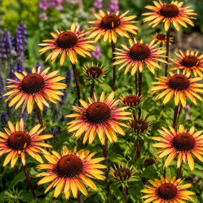 Echinacea purpurová ´Funky Yellow´ – plnokvetá limetkovo-žltá trvalka