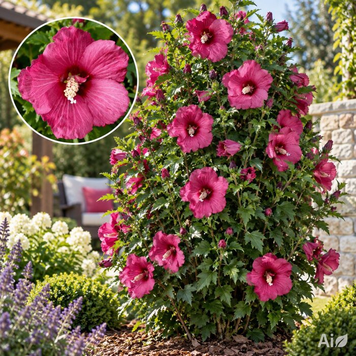 Ibištek ´Flower Tower Ruby´ – Hibiscus syriacus | stĺpovitý ibištek