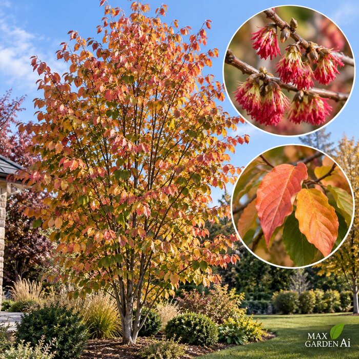 Parócia ´Vanessa´ – Parrotia persica | úzky strom s jesenným sfarbením