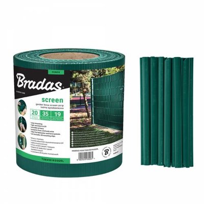 Bradas plotová krycia páska 19 cm x 35 m - 1 ks / zmršťovacia fólia, 450g/m2, zelená  285110
