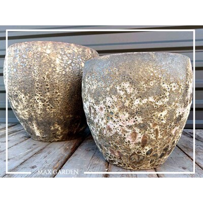 Mrazuvzdorný vonkajší keramický kvetináč- MELBOURNE 1-01AD - hnedý - maxgarden.sk