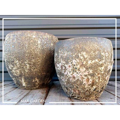 Mrazuvzdorný vonkajší keramický kvetináč- MELBOURNE 1-01AD - hnedý - maxgarden.sk