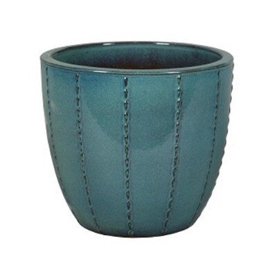 Mrazuvzdorný vonkajší keramický kvetináč - SEOUL 10-01DB - DMG - tyrkysový - maxgarden.sk