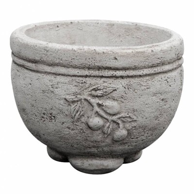 Kvetináč OLIVA s podmiskou (Šedá popol)