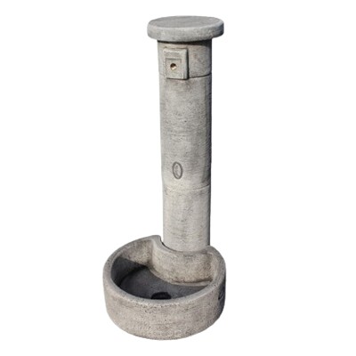 Kamenná studňa stojatá TREND s umývadlom (Biela)