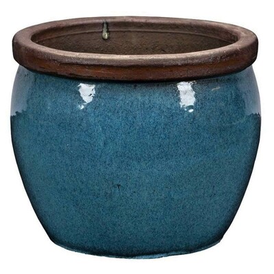 Mrazuvzdorný keramický kvetináč- BONN 1-01Y - ice green (Ø46cm/ H38cm)