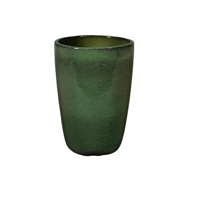 Mrazuvzdorný vonkajší keramický kvetináč- SHANGHAI 2-01DA - tmavo zelený - maxgarden.sk