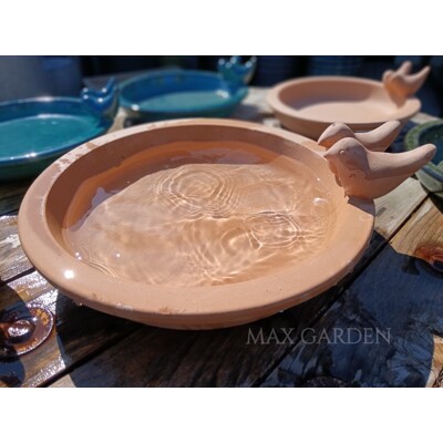 SHANGHAI terakota , Vtáči kúpeľ - napájadlo keramický glazovaný (Ø40cm)