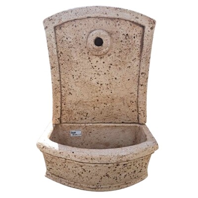 Nástenné kamenné umývadlo VERONA (Biela)