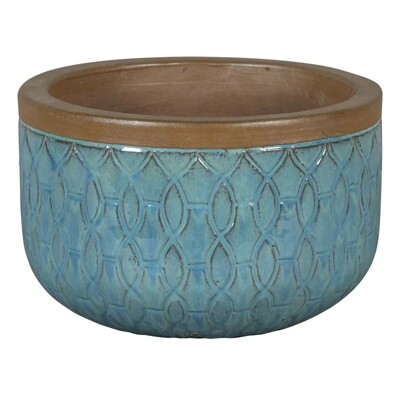 Mrazuvzdorný vonkajší keramický kvetináč - BERLIN 4-04 - tyrkysový  - maxgarden.sk