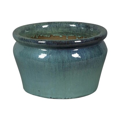 Mrazuvzdorný vonkajší keramický kvetináč - STOCKHOLM 7-96Y - tyrkysový  - maxgarden.sk