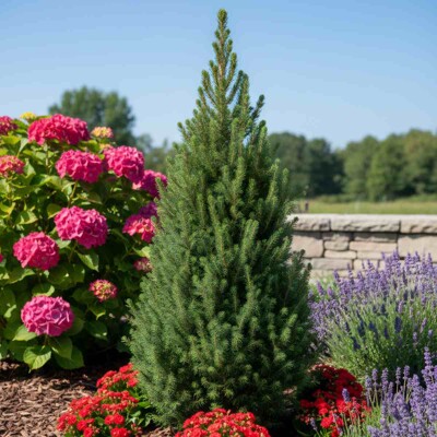 Smrek biely 'Perfecta' – dokonale symetrický kužeľovitý ihličnan