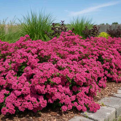 Spiraea japonica 'Odessa' – kompaktný ker s ružovými kvetmi
