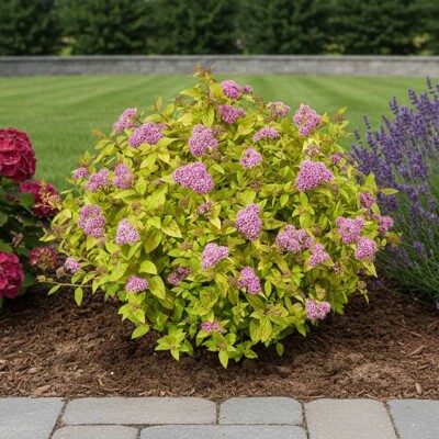 Spiraea japonica 'Tessa' – nízky kompaktný ker s ružovými kvetmi