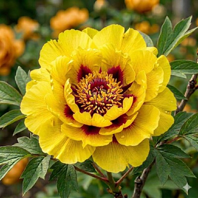 Pivonka drevitá (Paeonia × suffruticosa) – Majestátny ker s obrími kvetmi