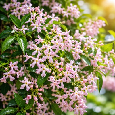 Jasmínovník vonný ´Pink Showers´ – vzácny ružový kvetinový vodopád