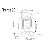 Ozdobná studňa FIRENZE (hammer-bronzová 2507)