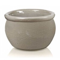 Keramický glazovaný kvetináč Round pot 38x35cm krémová