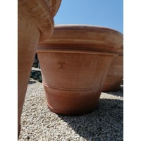 DOPPIO BORDO LISCIO keramický kvetináč - terracotta (Ø100cm / H82cm)
