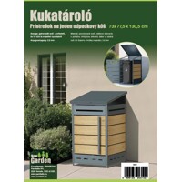 Uzamykateľný Prístrešok na 1 Odpadkový Kôš (240 L) GB-1 – Dekor Dreva