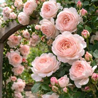 Popínavá ruža ´The Generous Gardener´ – Nežná ružová anglická ruža