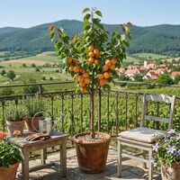 Marhuľa BIO balkónová (40/50 cm kmienok) – Čerstvé ovocie v kvetináči